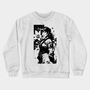 Anime Girl With Kimono 03 Crewneck Sweatshirt